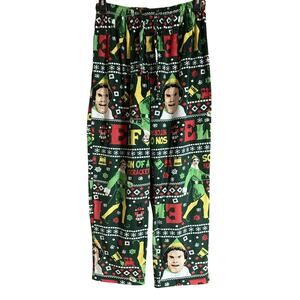 Mens Elf Lounging Pajama Pants Multicolor Christmas Holiday Nutcracker Size L